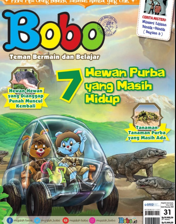 Majalah Bobo : 7 Hewan Purba yang Masih Hidup